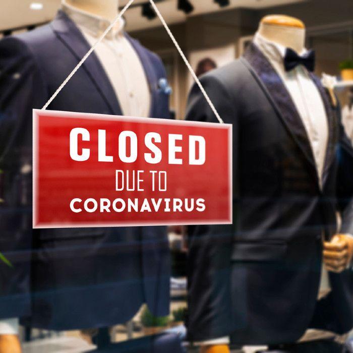 Closed clothes shop