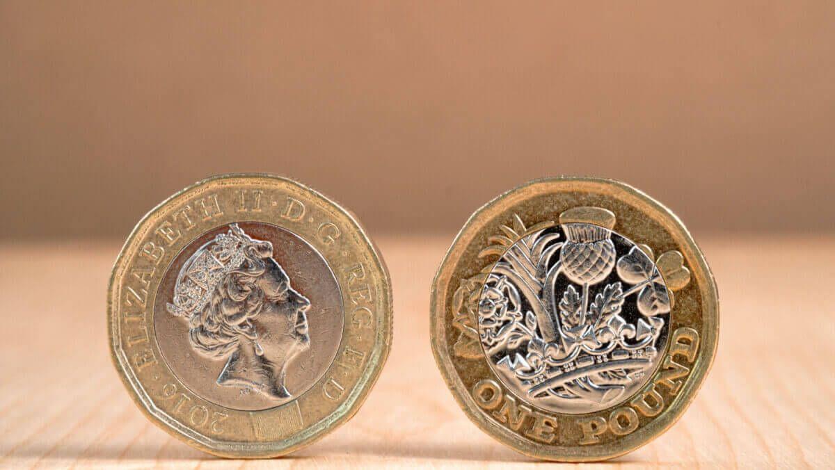 One Pound sterling coin